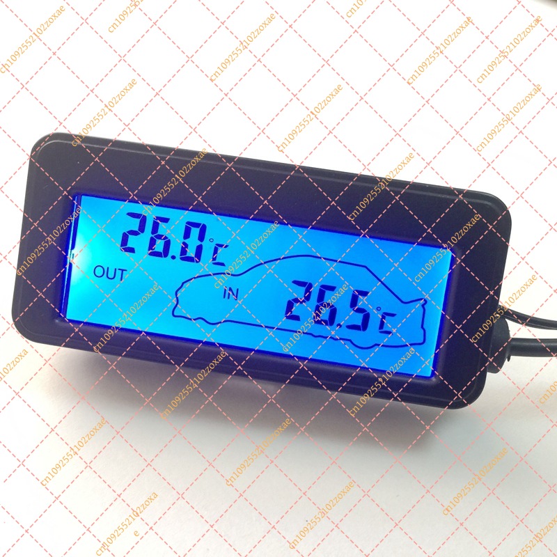 Digital Hygrometer Probe - 12V digitale autothermometer hygrometer LCD-achtergrondverlichting Mini