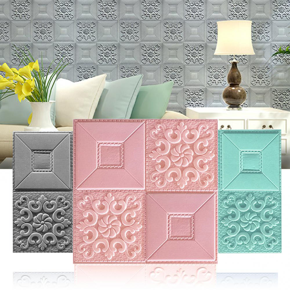 Pvc Panel Background - 10 Stuks 3d Tegel Baksteen Muursticker