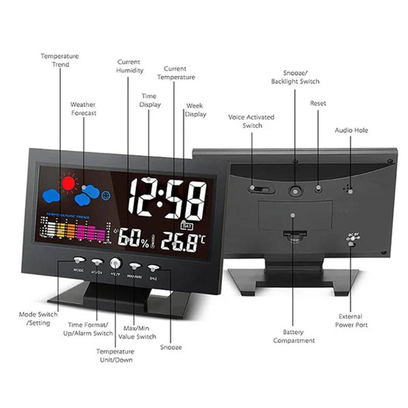 Digitaal LED-weerstation Tempe - Digital Hygrometer Probe recensie en prijs